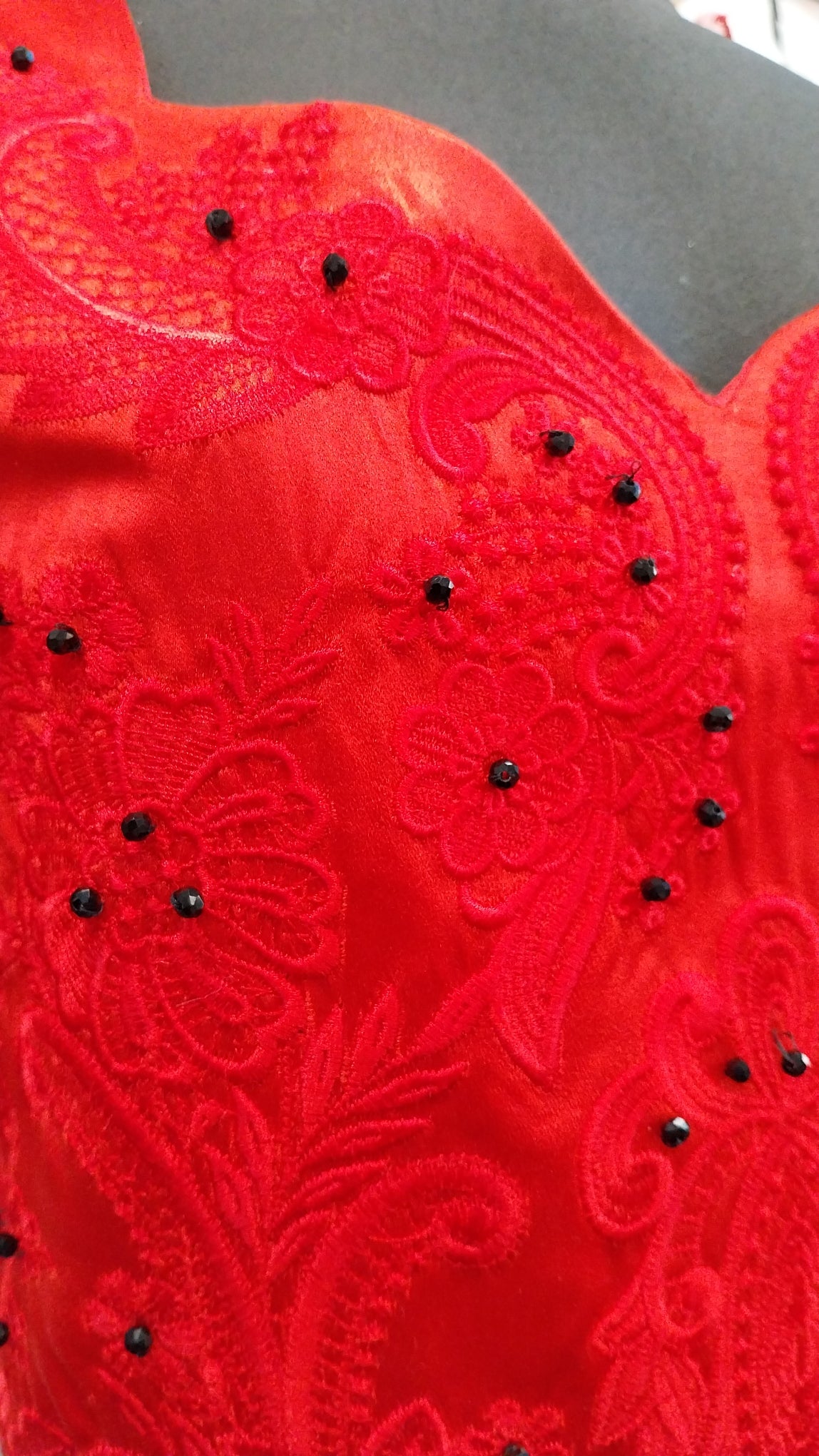 Abto in seta pura rosso