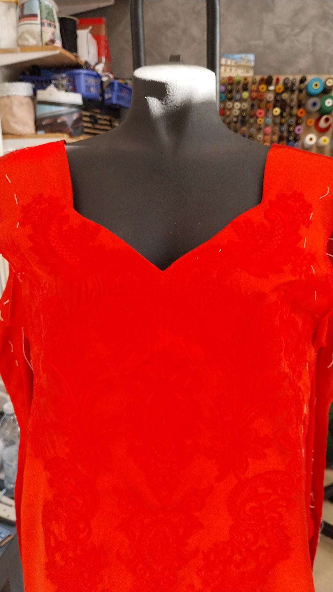 Abto in seta pura rosso