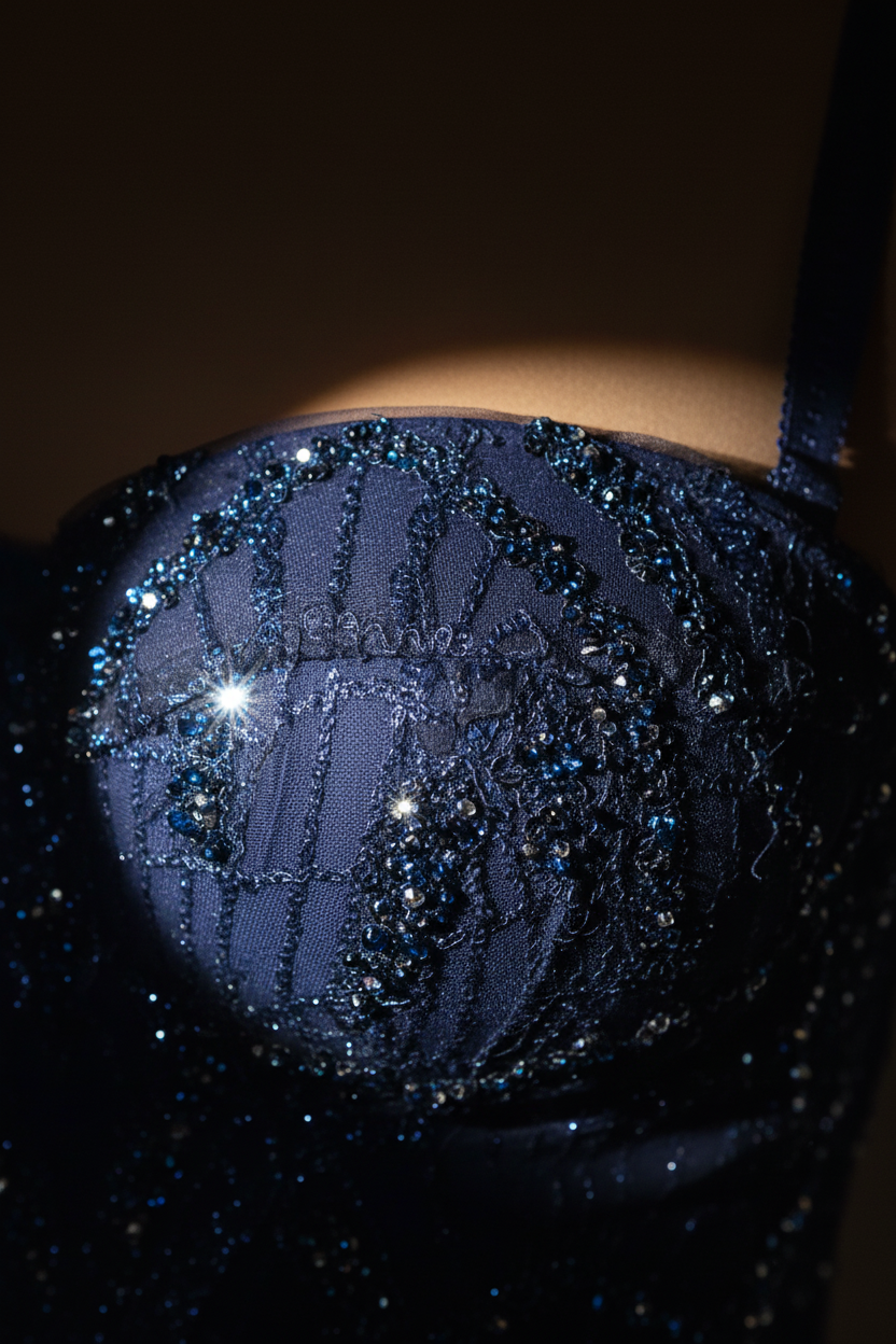 Top Blu - Dettaglio Cristalli